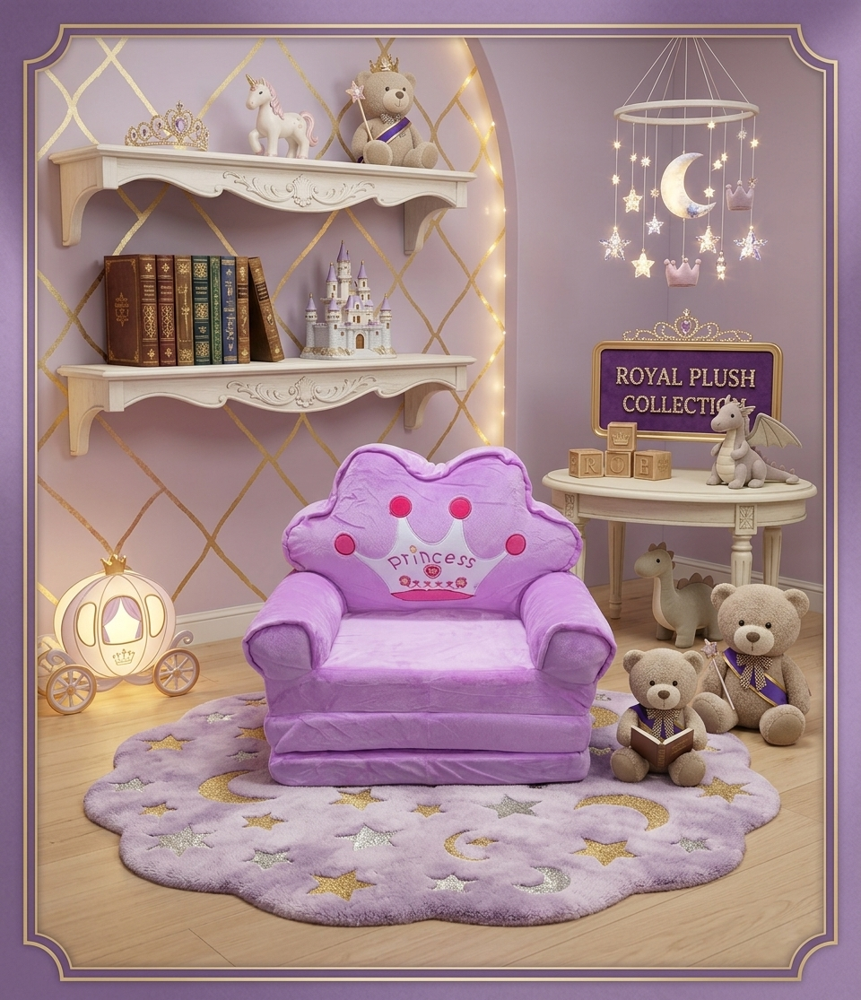 Premium 2-in-1 Kids Folding Cartoon Character Sofa-cum-Bed Collection