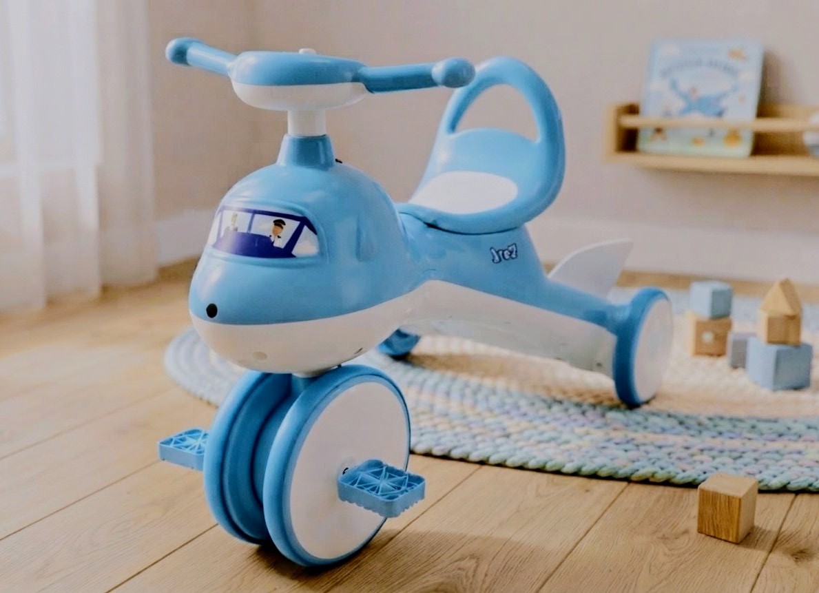 JToZ Premium Airplane Kids Ride-On & Tricycle